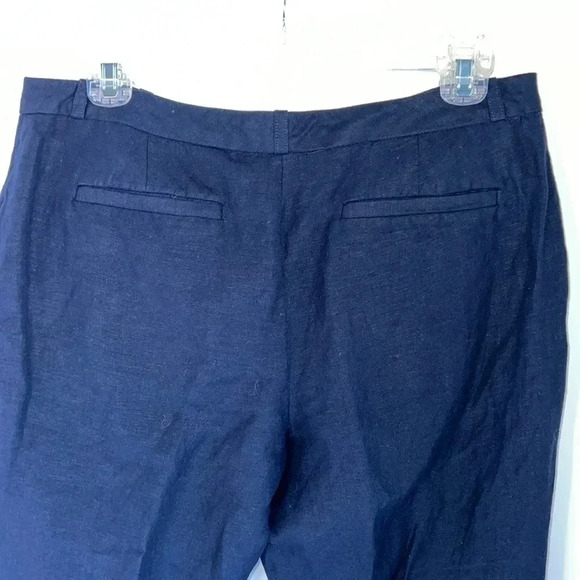 Tommy Hilfiger Linen Blend Pants Women’s Size 6 Navy Blue Pockets Lightweight - Picture 5 of 6